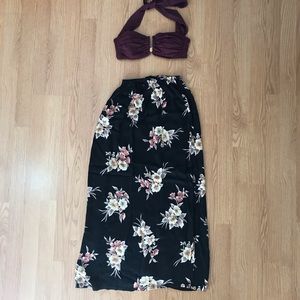 Floral Maxi Skirt size Small